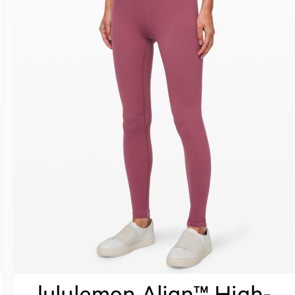 EUC-Lululemon align legging in 28in- Sz 4 in plumful